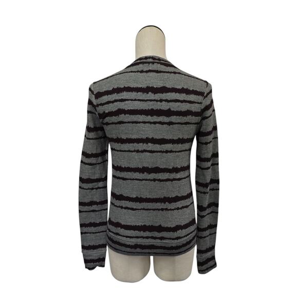 A.L.C. Conolo Knit Gray Purple Striped Pullover Crewneck Long Sleeve Size XS - Picture 2 of 9